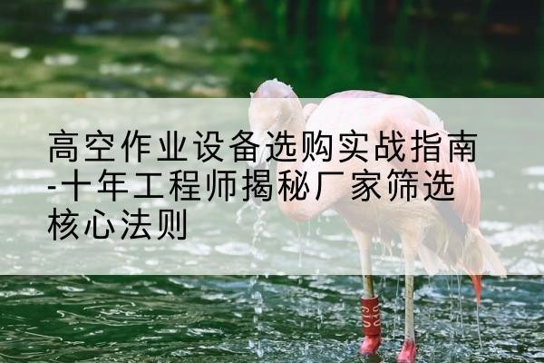 瓜州剪叉式升降机厂家-高空作业设备选购实战指南-十年工程师揭秘厂家筛选核心法则