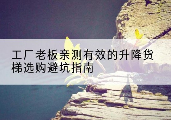 瓜州升降货梯怎么选-工厂老板亲测有效的升降货梯选购避坑指南